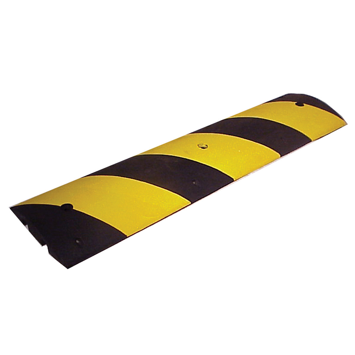 Cortina Safety Products 3' Black Rubber Speed Bump With Yellow Reflective Stripes