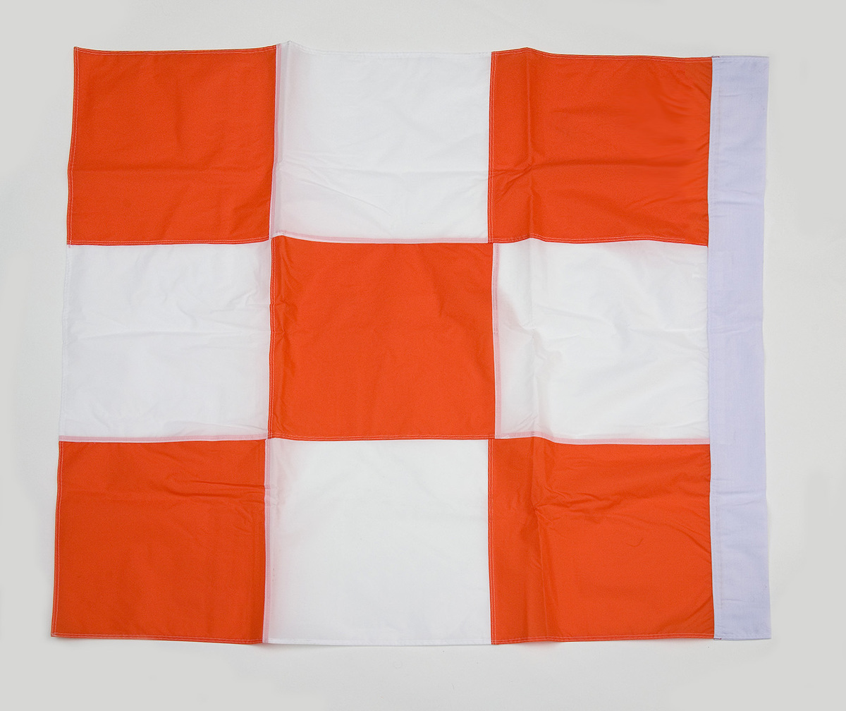 Cortina Safety Products OrangeWhite Nylon Warning Flag CTM03-229-3423 for sale online at autumn supply