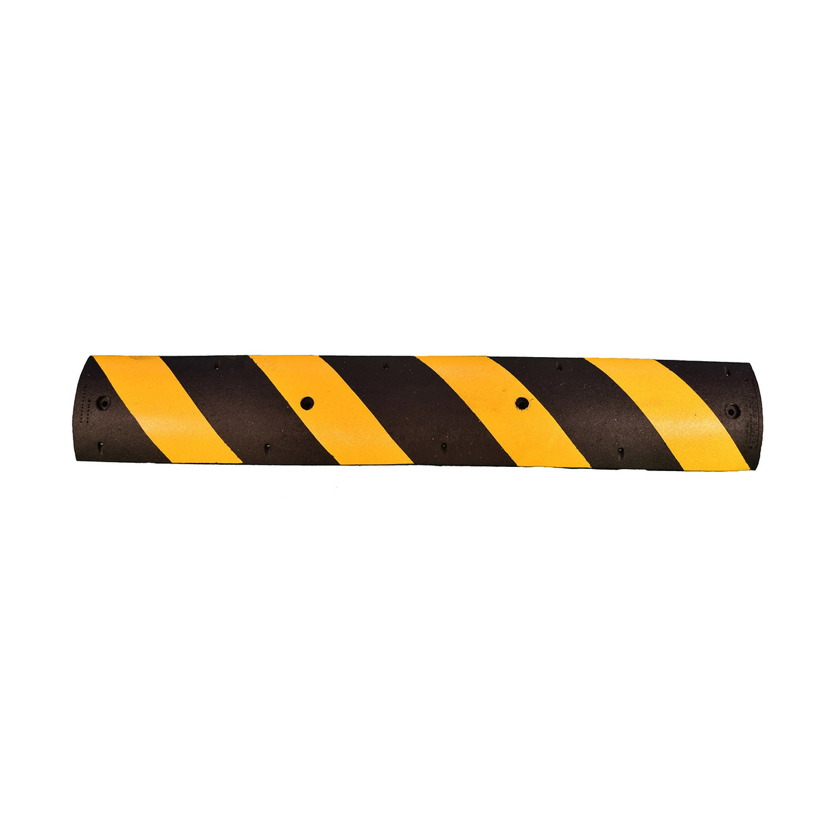 Cortina Safety Products 6' Black Rubber Speed Bump With Yellow Reflective Stripes