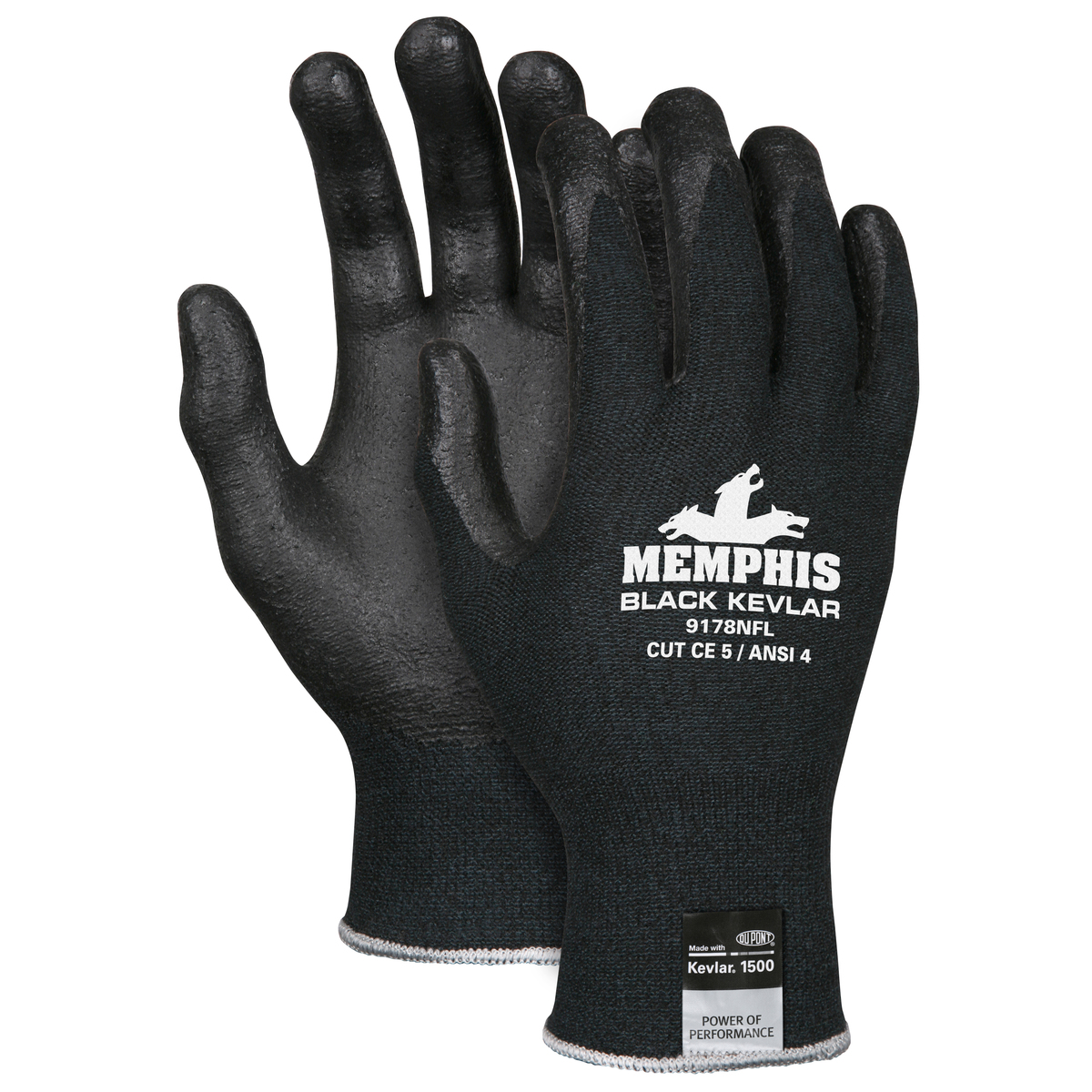 MCR Safety® 2X Cut Pro™ 13 Gauge DuPont™ Kevlar® Cut Resistant Gloves With Foam Nitrile Coated Palm