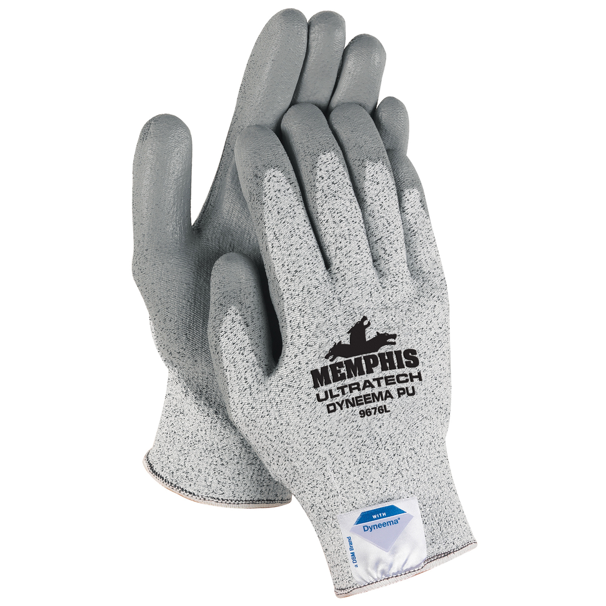 MCR Safety® 2X Cut Pro™ 13 Gauge DSM Dyneema® Diamond Technology Cut Resistant Gloves With Polyurethane Coated Palm