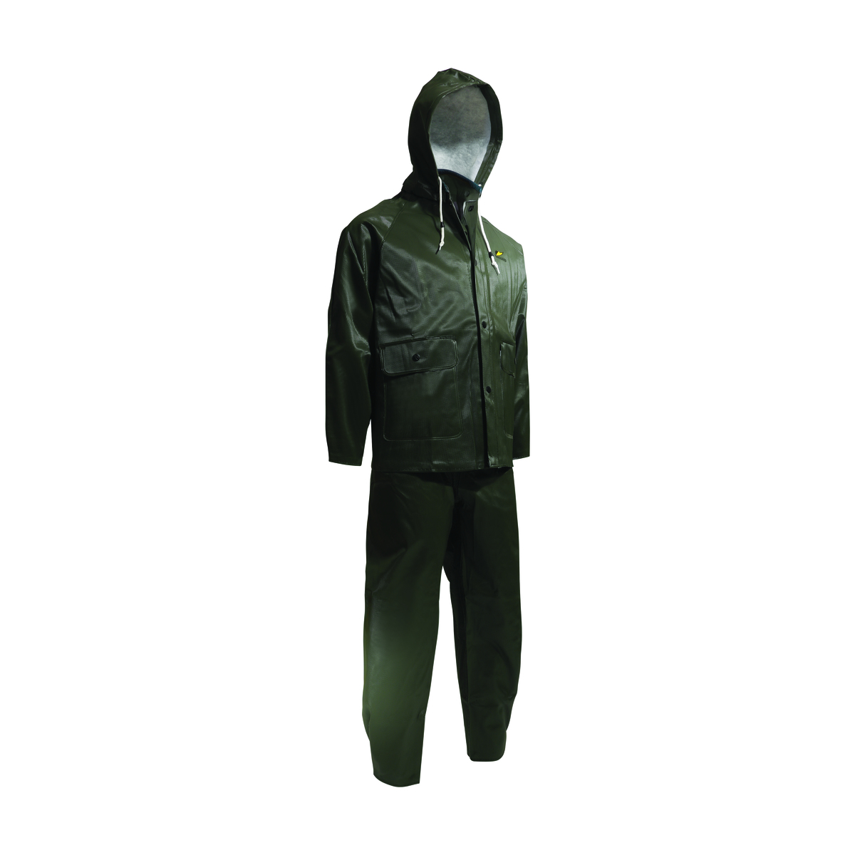 Dunlop® Protective Footwear Large Green Webtex .65 mm Polyester/PVC Rain Suit