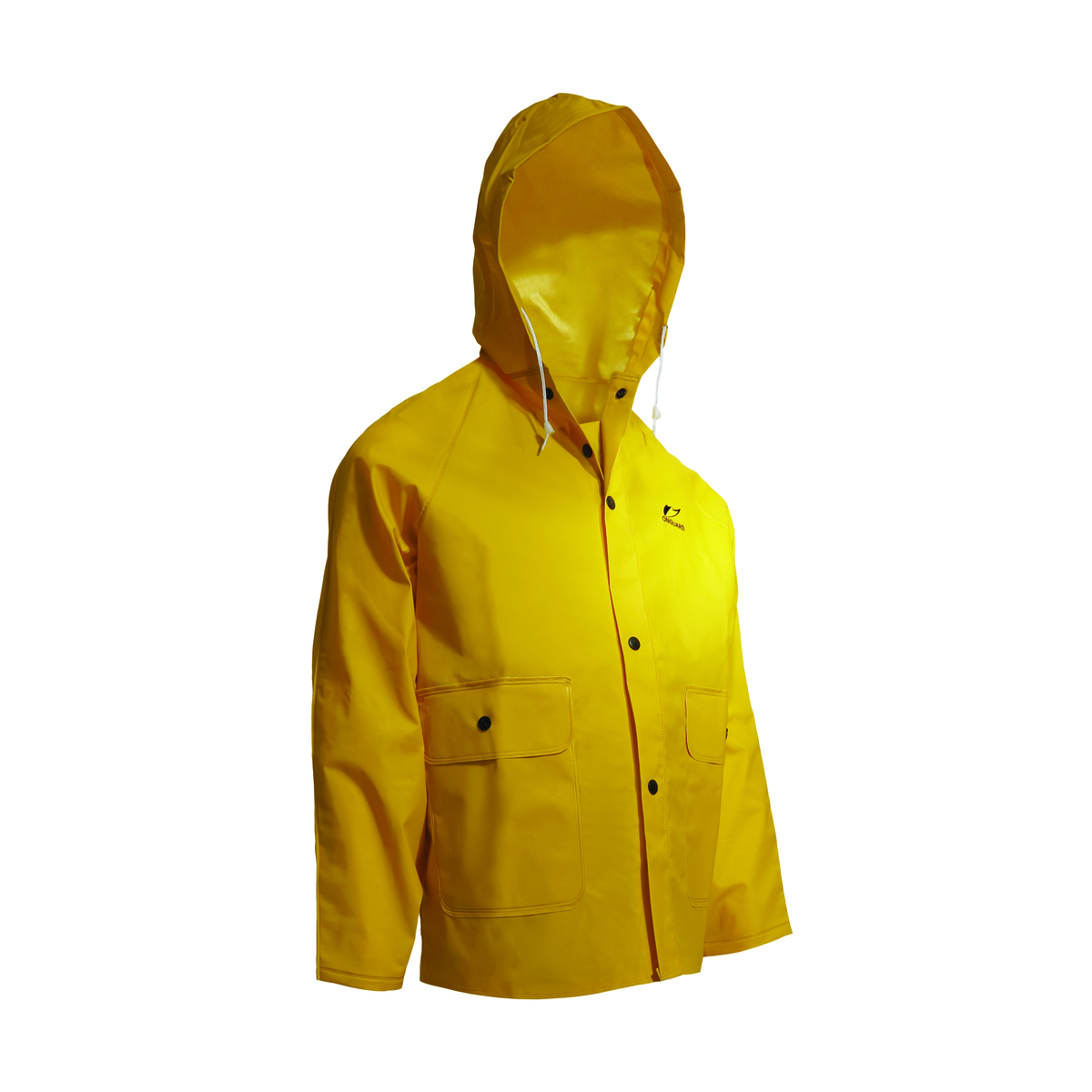 Dunlop® Protective Footwear Large Yellow Sitex .35 mm Polyester/PVC Rain Jacket With Attached Hood