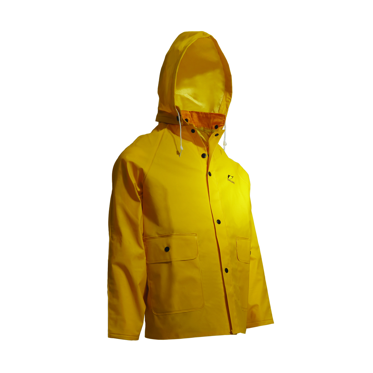 Dunlop® Protective Footwear Large Yellow Sitex .35 mm Polyester/PVC Rain Jacket With Detachable Hood