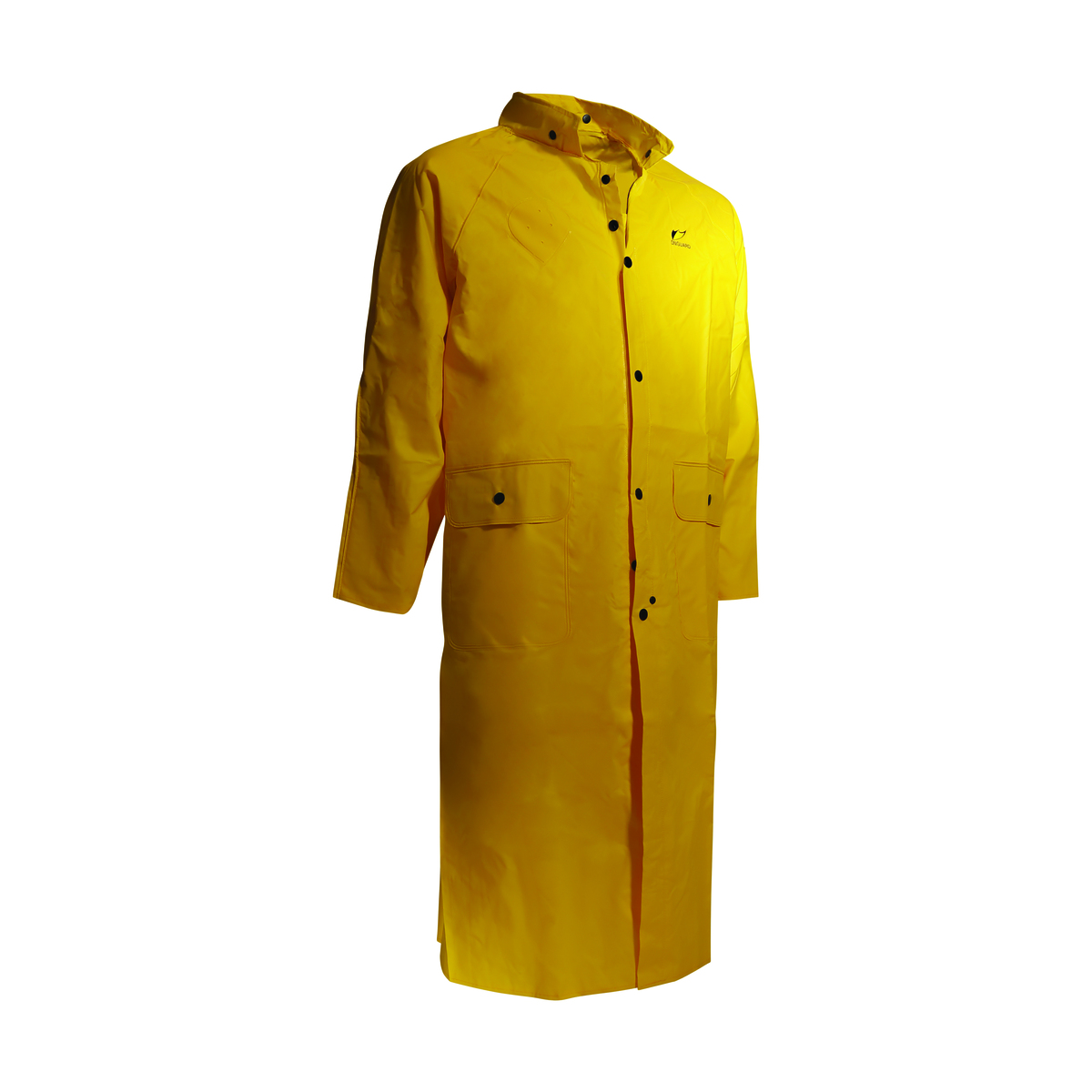 Dunlop® Protective Footwear Small Yellow Tuftex .3 mm Nylon/PVC Rain Coat With Hood Snaps
