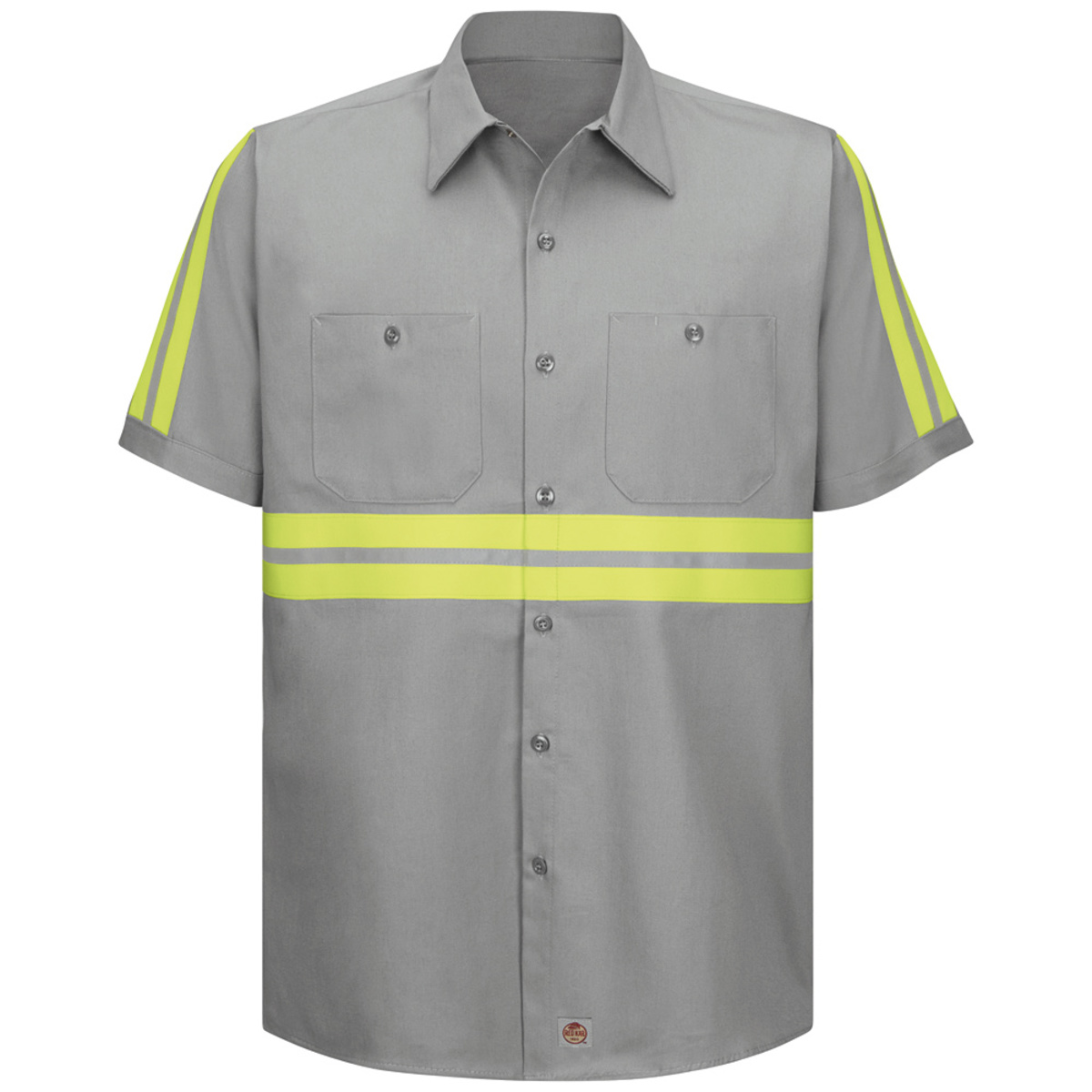Red Kap® 3X/Regular Gray 6 Ounce Cotton Shirt With Button Closure