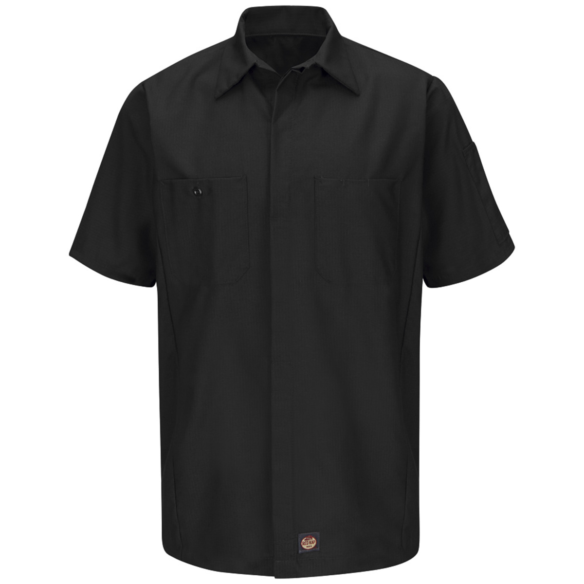 Red Kap® Large Black 4.25 Ounce Polyester/Cotton Shirt With Button Closure