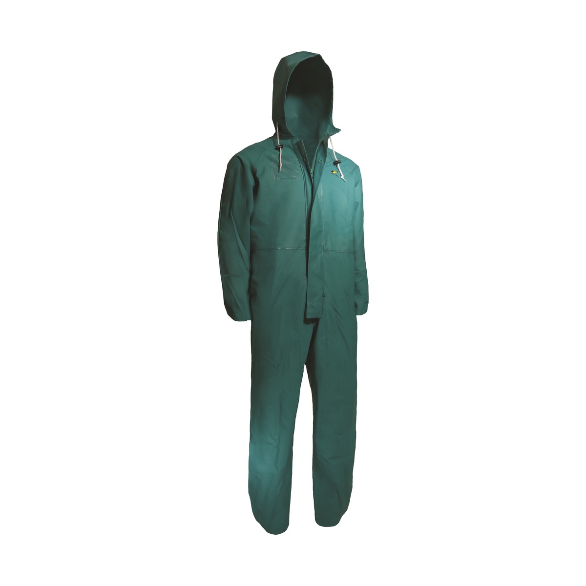 Dunlop® Protective Footwear X-Large Green Chemtex .42 mm Nylon/Polyester/PVC Coveralls With Attached Hood
