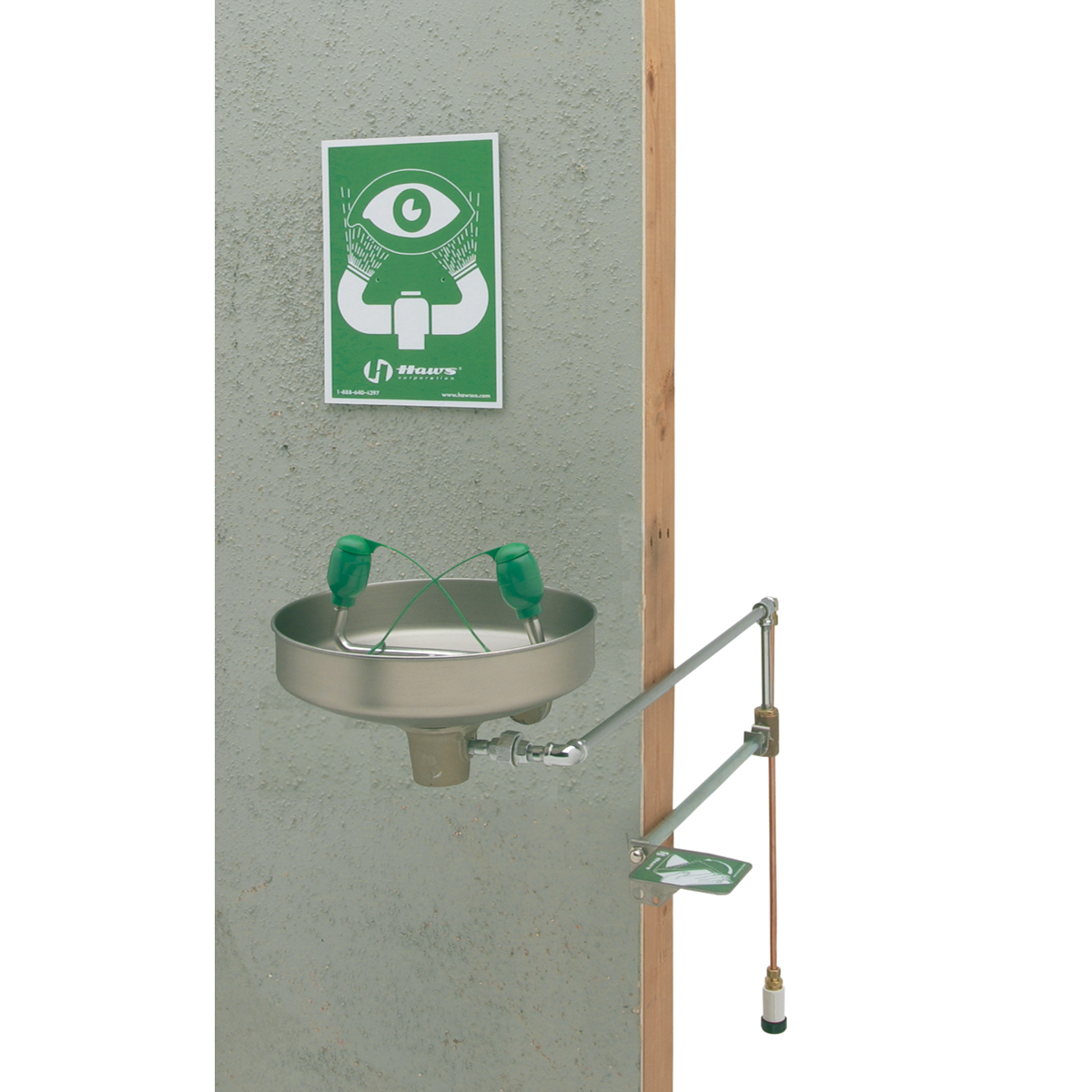 Haws 12 NPT Freeze Protected Wall Mount Eye Wash Stat H307433FP for sale online at autumn supply