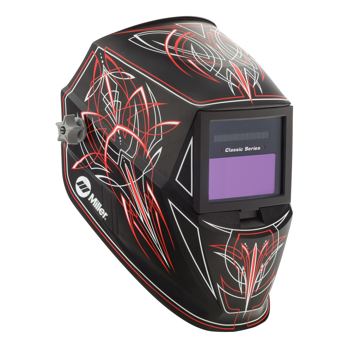 Miller® Rise™ Classic Series Red/Black Welding Helmet With Variable Shades 3, 8 - 12 Auto Darkening Lens