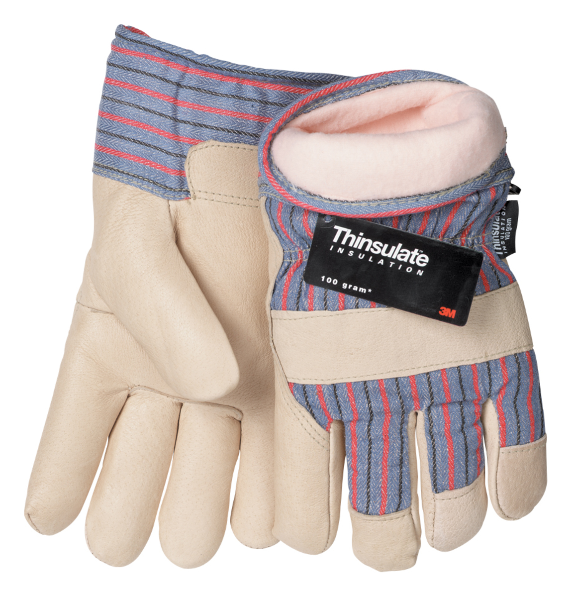 Tillman® Large Pearl And Blue Pigskin Thinsulate™ Lined Cold Weather Gloves