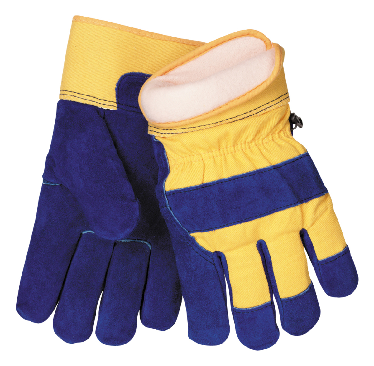 Tillman® X-Large Blue And Yellow Cowhide ColdBlock™/Cotton/Polyester Lined Cold Weather Gloves