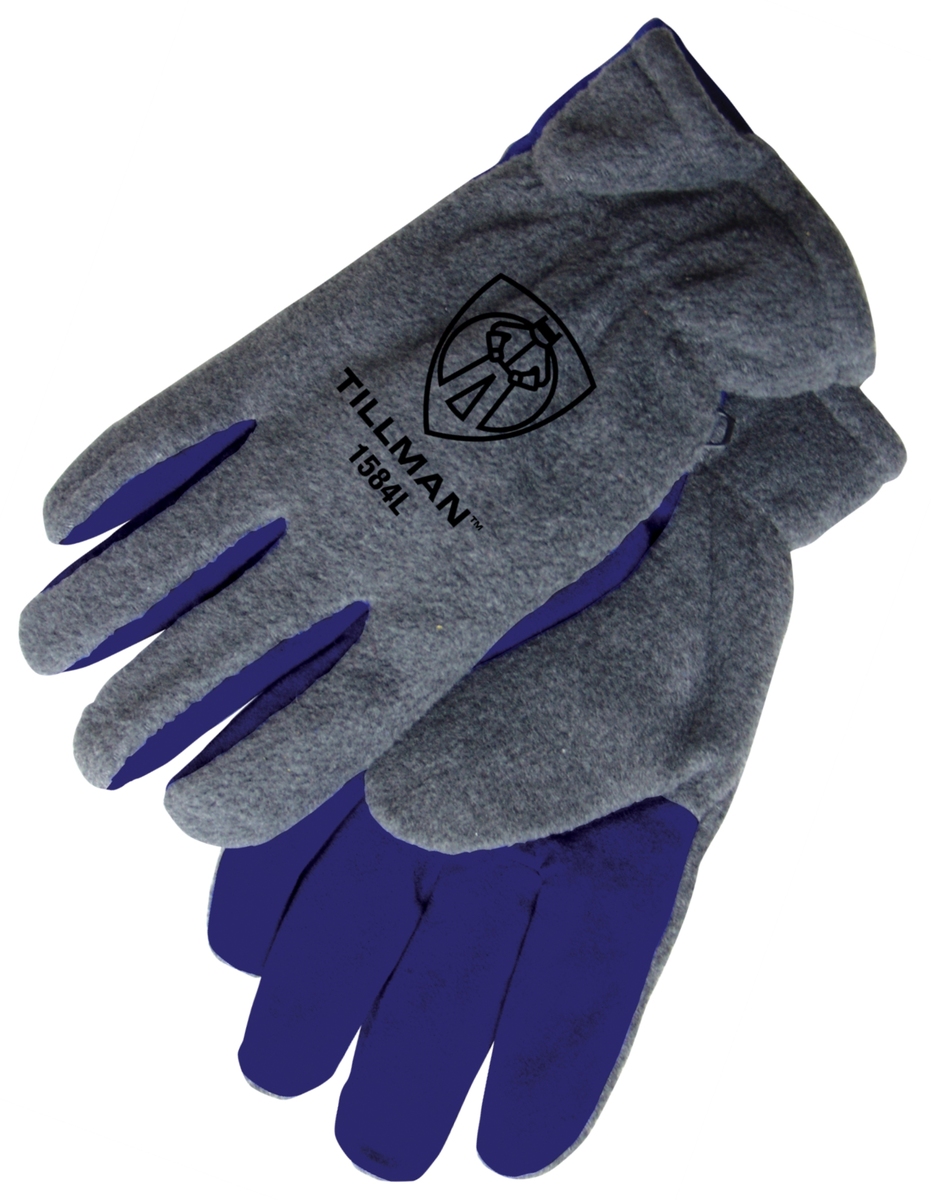 Tillman Gray & Blue Polar Fleece & Leather Cold Block TIL1584M for sale online at autumn supply