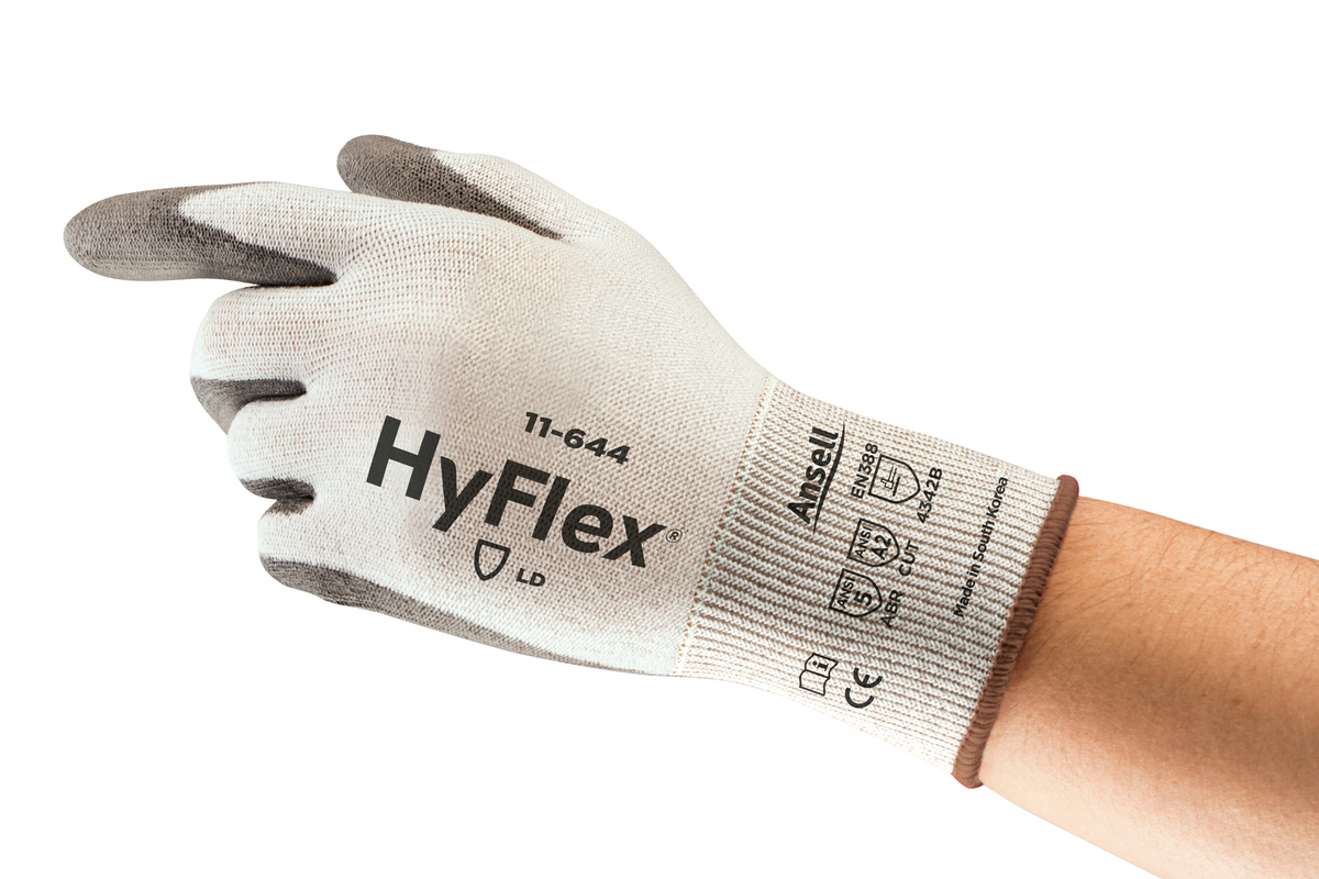 Ansell Size 12 HyFlex® 13 Gauge INTERCEPT™ Technology Cut Resistant Gloves With Polyurethane Coated Palm