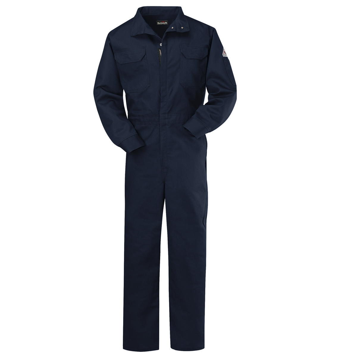 Bulwark® Medium Regular Navy Blue Westex Ultrasoft® Twill/Cotton/Nylon Flame Resistant Coveralls With Zipper Front Closure