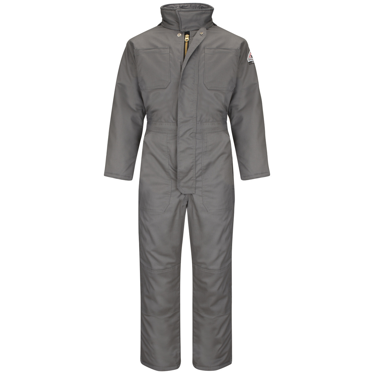Bulwark® 4X Regular Gray Westex Ultrasoft® Twill/Cotton/Nylon Water Repellent Flame Resistant Coveralls With Cotton Lining And Z