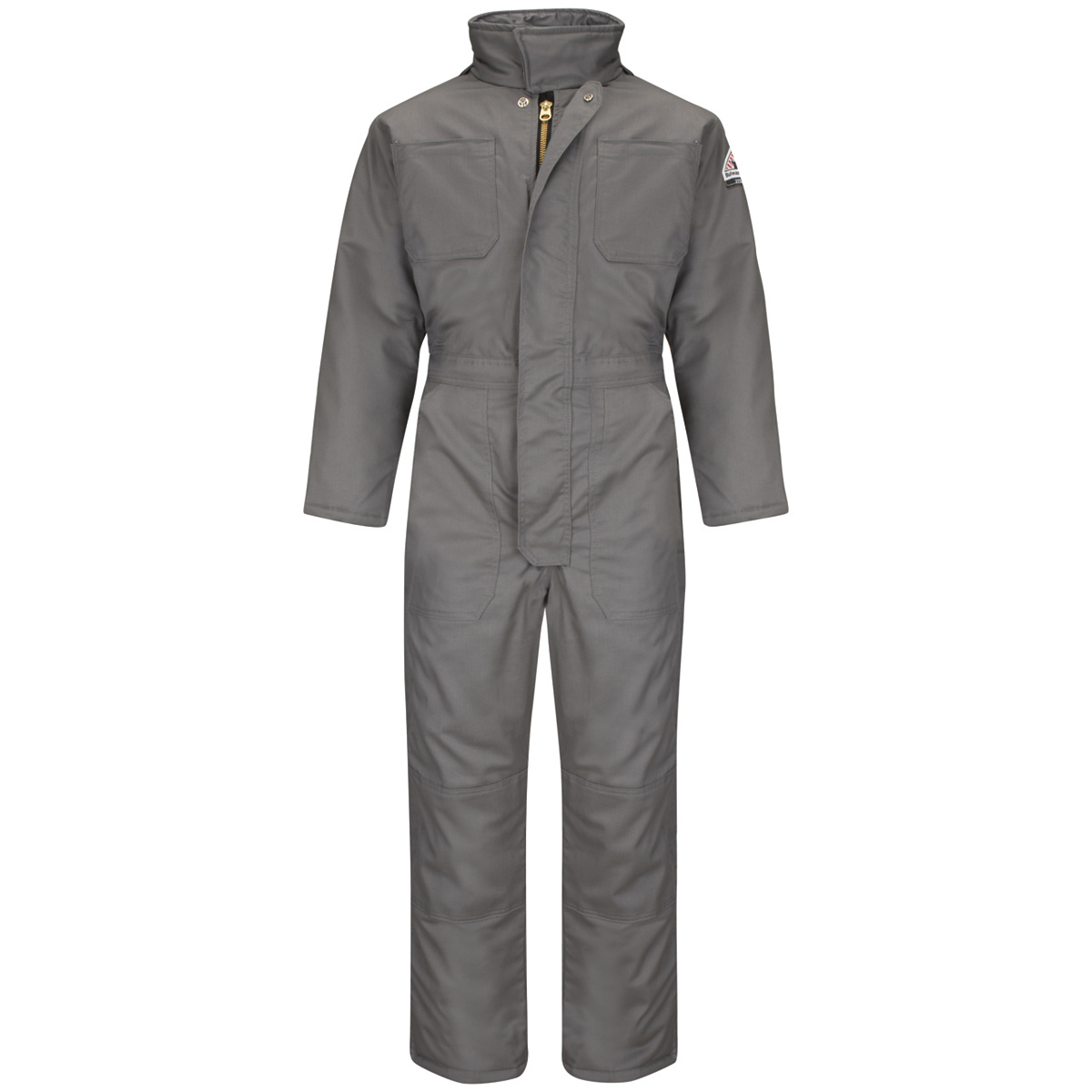 Bulwark® 4X Regular Gray Westex Ultrasoft® Twill/Cotton/Nylon Water Repellent Flame Resistant Coveralls With Cotton Lining And Z Bulwark® 4X Regular Gray Westex Ultrasoft® Twill/Cotton/Nylon Water Repellent Flame Resistant Coveralls With Cotton Lining And Z