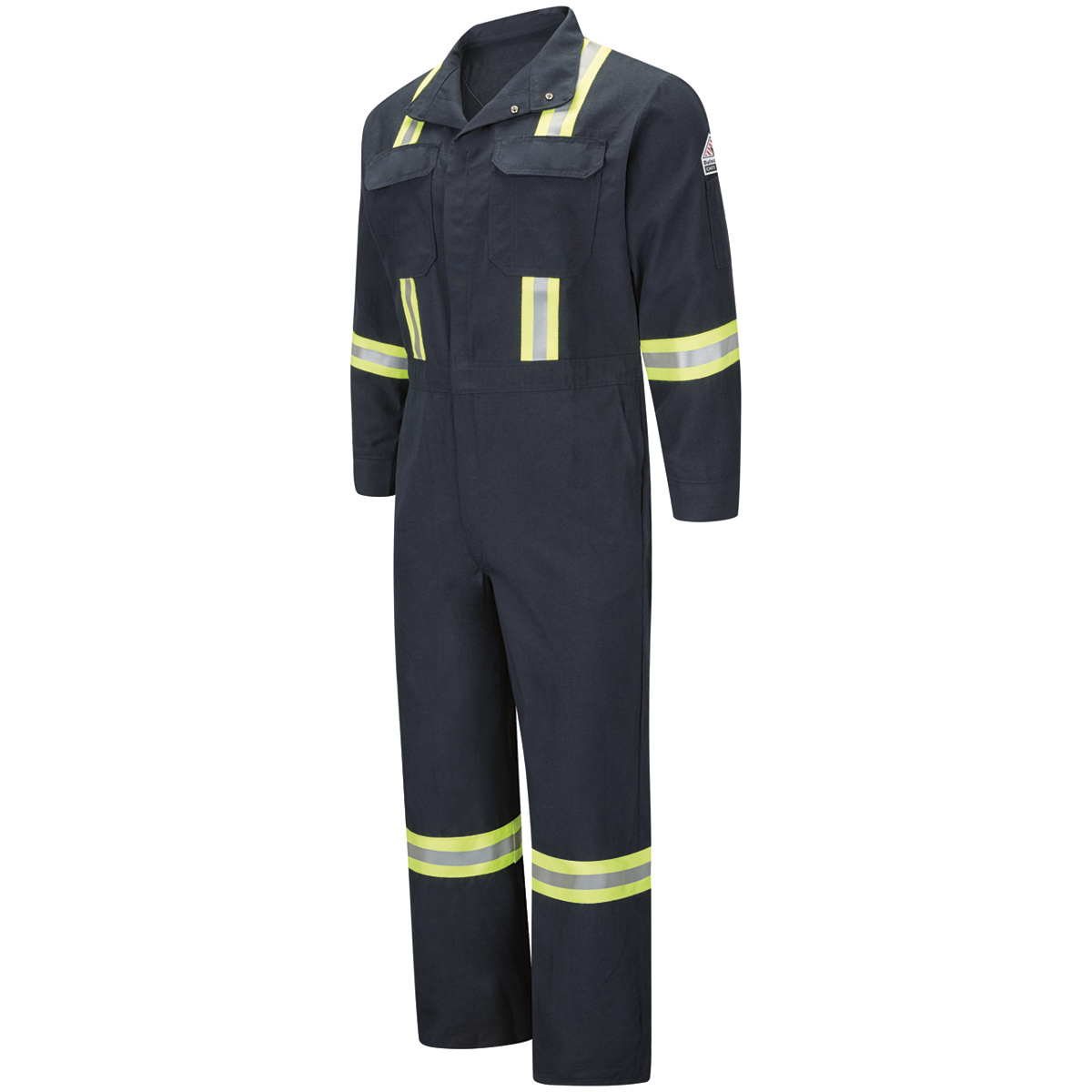 Bulwark® 56 Tall Navy Blue Nomex® IIIA/Nomex® Aramid/Kevlar® Aramid Flame Resistant Coveralls With Zipper Front Closure And Refl