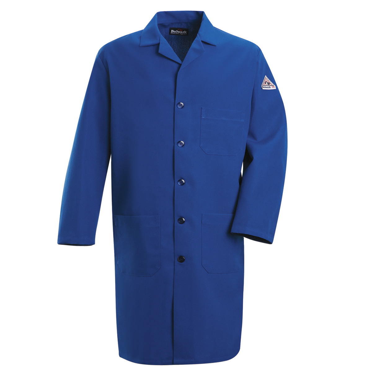 Bulwark® 4X Regular Royal Blue Nomex® IIIA/Nomex® Aramid/Kevlar® Aramid Flame Resistant Lab Coat With Button Front Closure