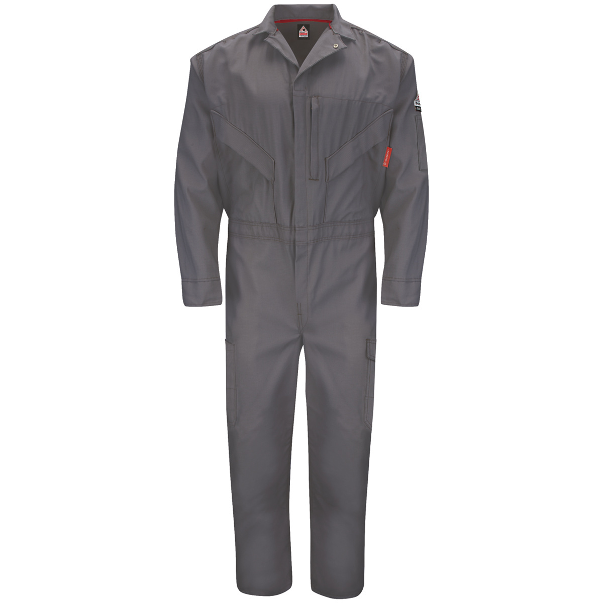 Bulwark® 42 Regular Gray Westex G2™ fabrics by Milliken® Ripstop Twill/Cotton/Polyester Flame Resistant Coveralls With Zipper Fr