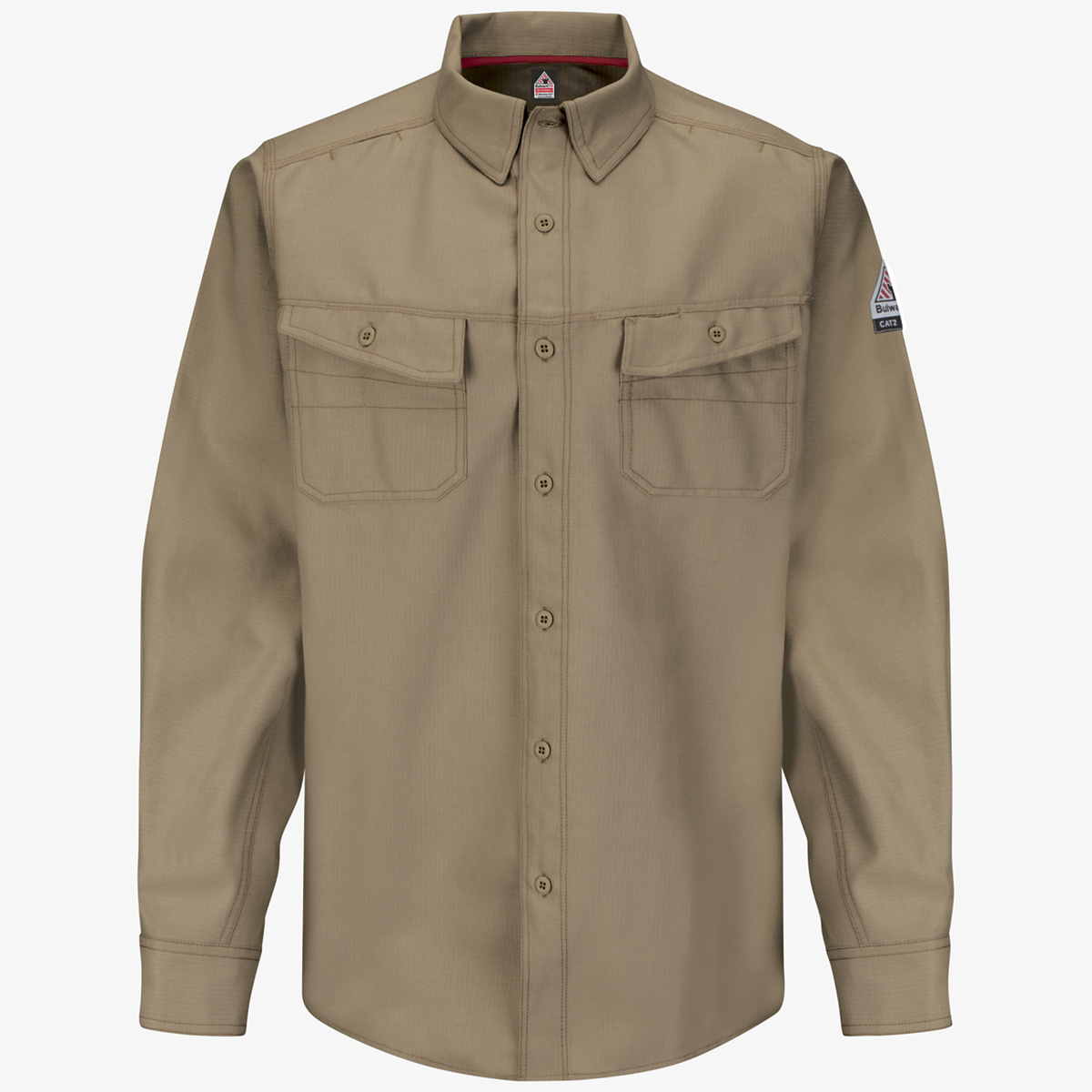 Bulwark® X-Large Regular Khaki Westex G2™ fabrics by Milliken® Ripstop Twill/Cotton/Polyester Flame Resistant Work Shirt With Bu