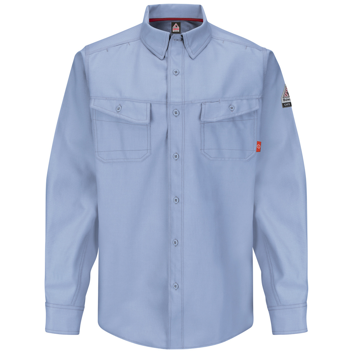 Bulwark® Large Regular Light Blue Westex G2™ fabrics by Milliken® Ripstop Twill/Cotton/Polyester Flame Resistant Work Shirt With