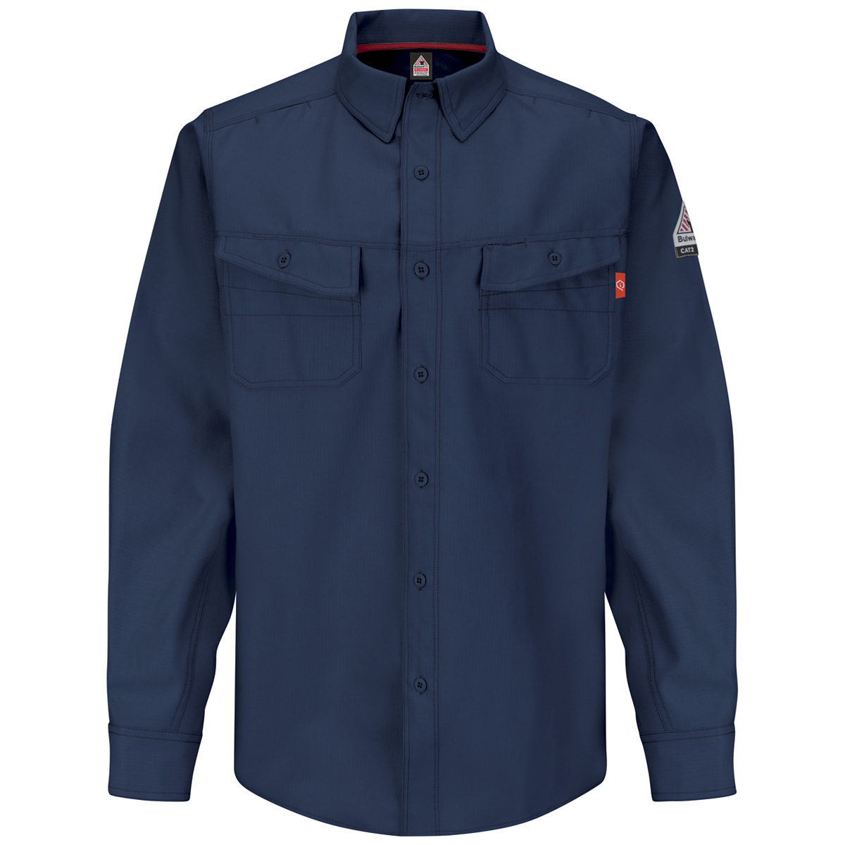 Bulwark® 2X Regular Navy Blue Westex G2™ fabrics by Milliken® Ripstop Twill/Cotton/Polyester Flame Resistant Work Shirt With But