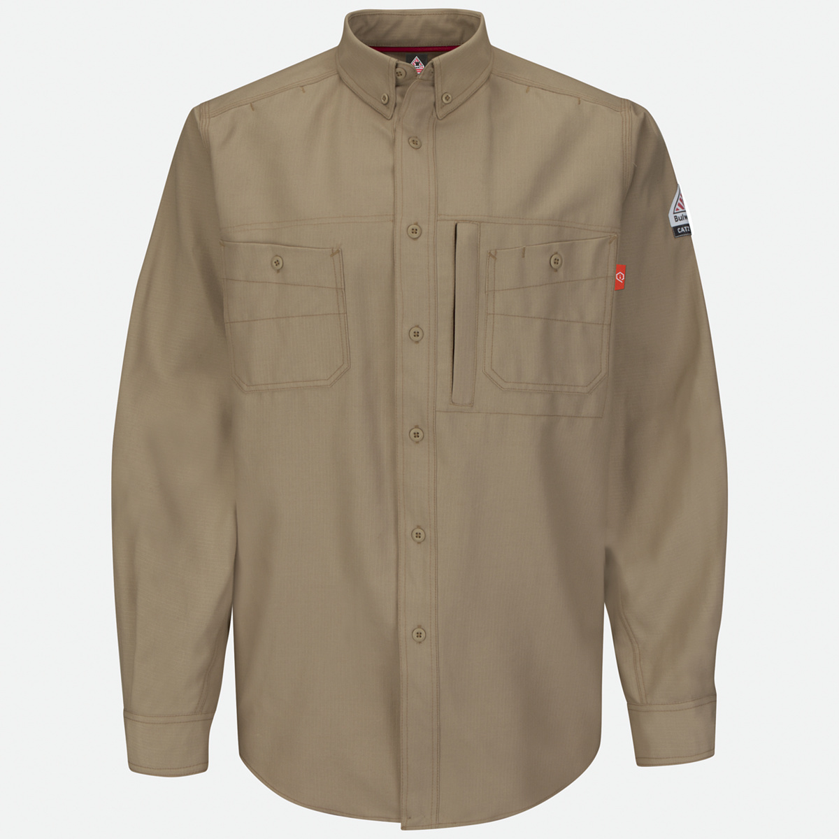 Bulwark® X-Large Regular Khaki Westex G2™ fabrics by Milliken® Ripstop Twill/Cotton/Polyester Flame Resistant Uniform Shirt With