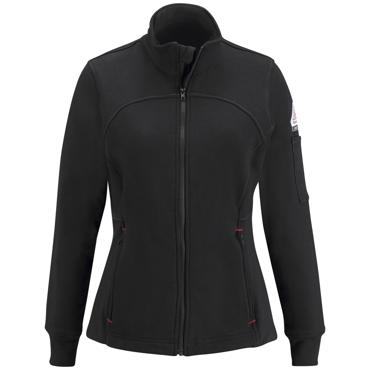 Bulwark® X-Large Regular Black Cotton/Spandex Flame Resistant Jacket With Zipper Front Closure