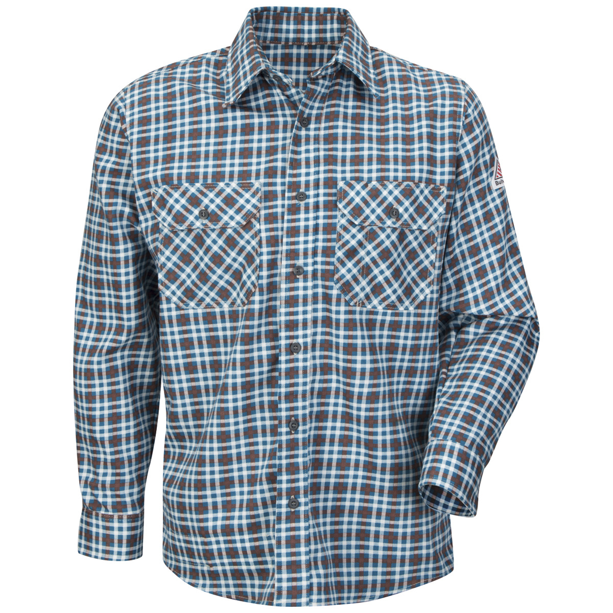 Bulwark® Medium Tall Teal Plaid EXCEL FR® ComforTouch® Flame Resistant Uniform Shirt With Button Front Closure Bulwark® Medium Tall Teal Plaid EXCEL FR® ComforTouch® Flame Resistant Uniform Shirt With Button Front Closure
