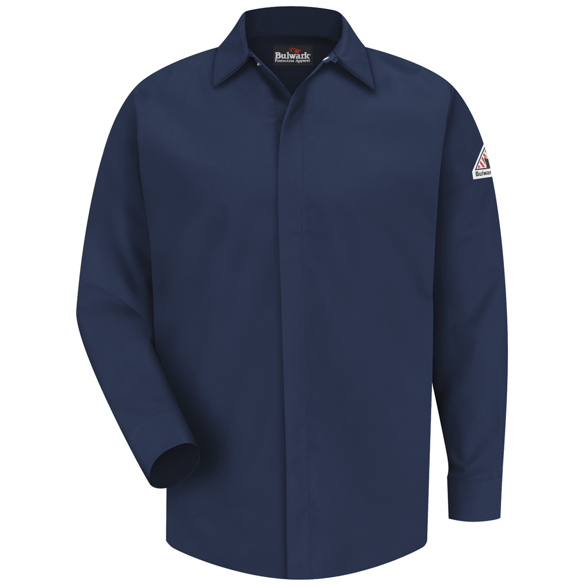 Bulwark® 2X Tall Navy Blue Westex Ultrasoft®/Cotton/Nylon Flame Resistant Work Shirt With Gripper Front Closure