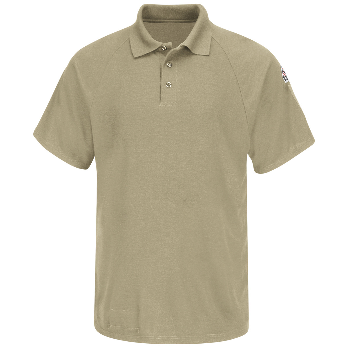 Bulwark® Large Regular Khaki Swiss Pique/Modacrylic/Lyocell/Aramid Flame Resistant Polo With Button Front Closure Bulwark® Large Regular Khaki Swiss Pique/Modacrylic/Lyocell/Aramid Flame Resistant Polo With Button Front Closure