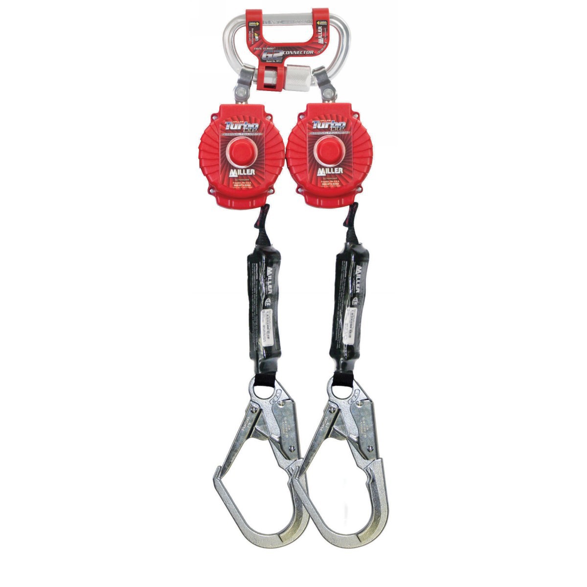 Honeywell 6' Miller® Twin Turbo™ G2 Connector Fall Protection System/Personal Fall Limiter Honeywell 6' Miller® Twin Turbo™ G2 Connector Fall Protection System/Personal Fall Limiter