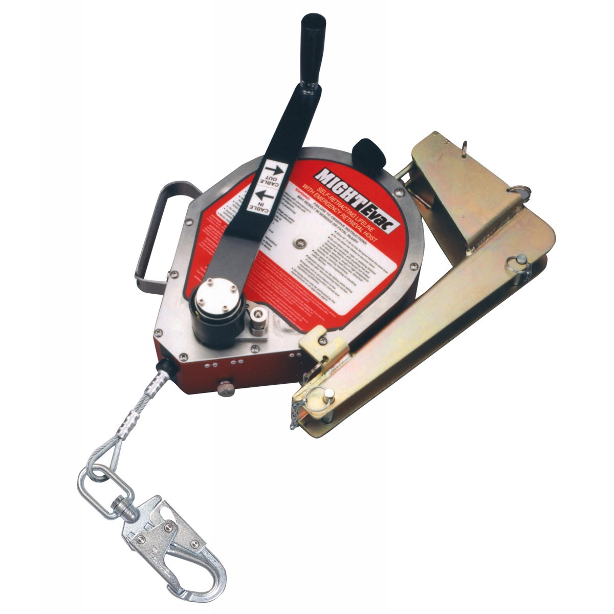 Honeywell Miller® MightEvac 50' Stainless Steel Self-Retracting Lifeline With Mounting Bracket Honeywell Miller® MightEvac 50' Stainless Steel Self-Retracting Lifeline With Mounting Bracket