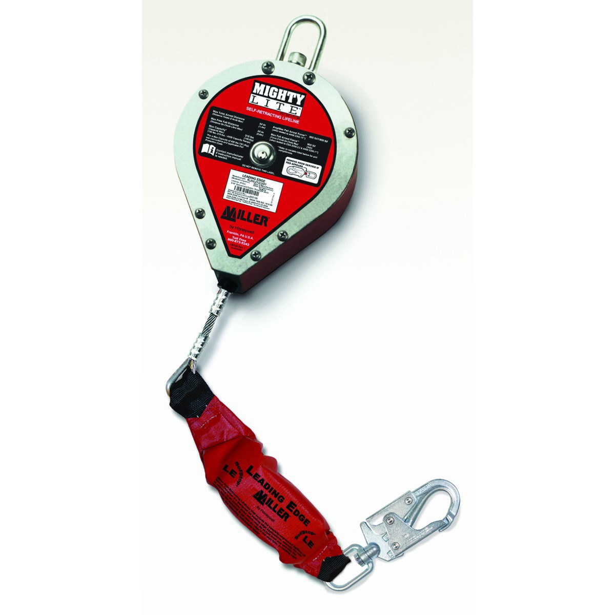 Honeywell Miller® MightyLite™ 20' Galvanized Steel Self-Retracting Lifeline Honeywell Miller® MightyLite™ 20' Galvanized Steel Self-Retracting Lifeline