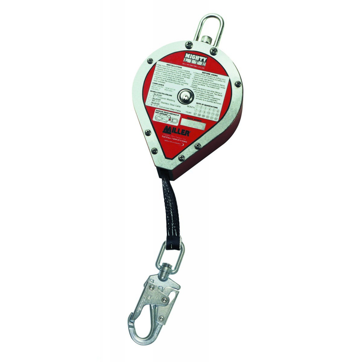 Honeywell Miller® MightyLite™ 20' Polyester Web Self-Retracting Lifeline Honeywell Miller® MightyLite™ 20' Polyester Web Self-Retracting Lifeline