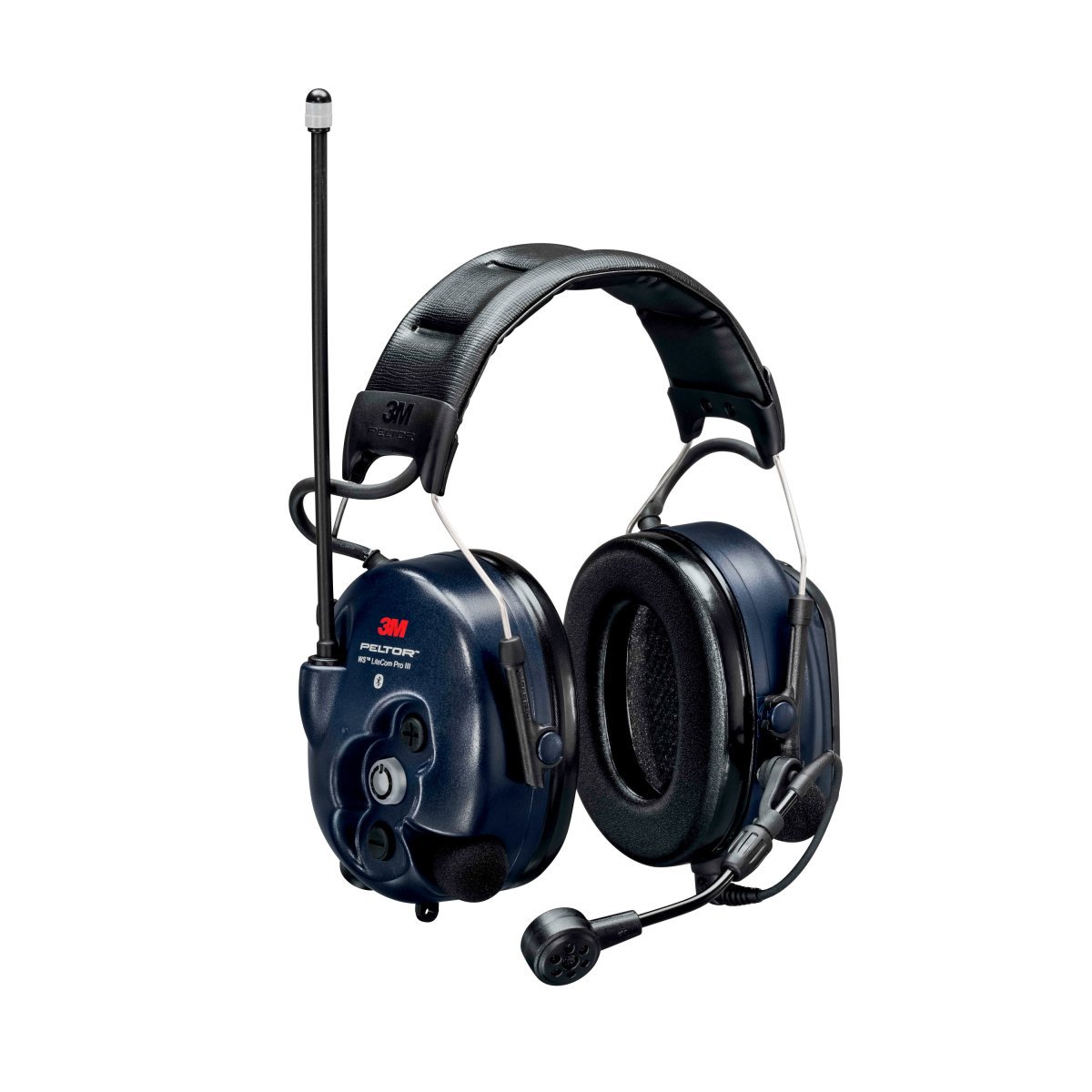 3M™ PELTOR™ WS™/LiteCom PRO III Dark Blue Over-The-Head Digital Radio Earmuffs With Rechargeable Li-ion Pack (Bluetooth Compatib