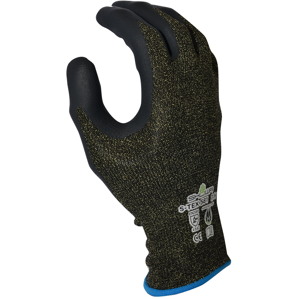 SHOWA® S-TEX® 581 13 Gauge DuPont™ Kevlar® And Hagane Coil® Cut Resistant Gloves With Microporous Nitrile Coated Palm