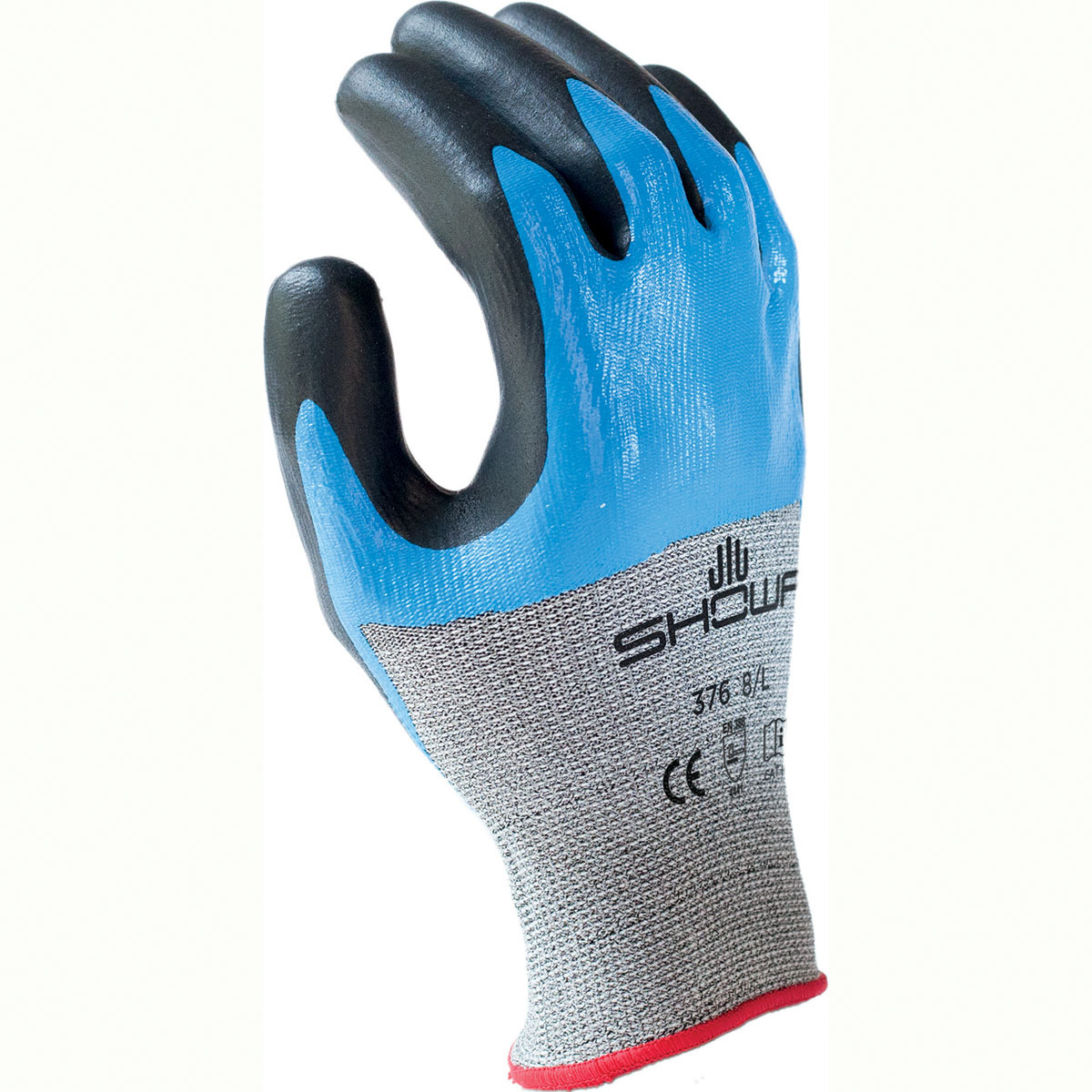 SHOWA® S-TEX® 376 13 Gauge Hagane Coil® And Polyester And Stainless Steel Cut Resistant Gloves With Nitrile Coating