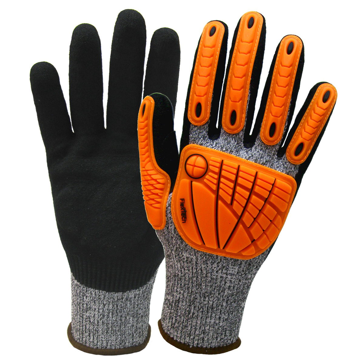 Wells Lamont Large FlexTech™ 13 Gauge Fiber And Stainless Steel Cut Resistant Gloves With Sandy Nitrile Coated Palm And Fingerti