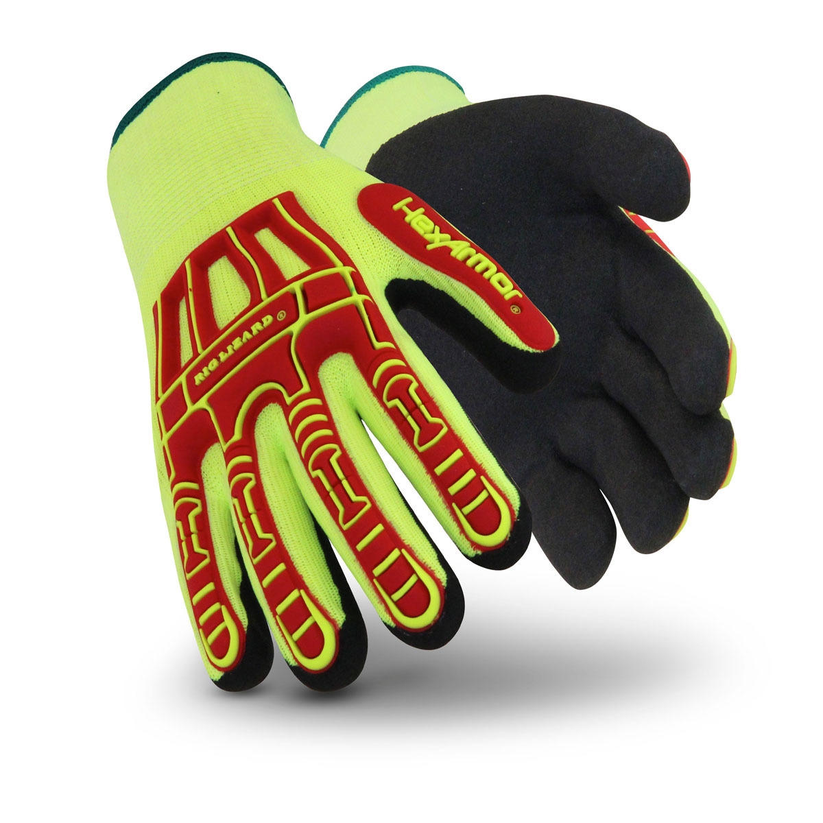 HexArmor® Medium Rig Lizard Thin Lizzie™ 13 Gauge Acrylic, Fiberglass And TPR Cut Resistant Gloves With Sandy Nitrile Coated Pal