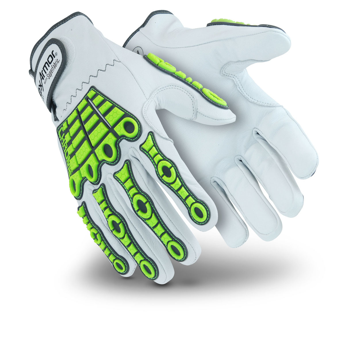HexArmor® 2X Chrome Series® SuperFabric®, Goatskin And TPR Cut Resistant Gloves