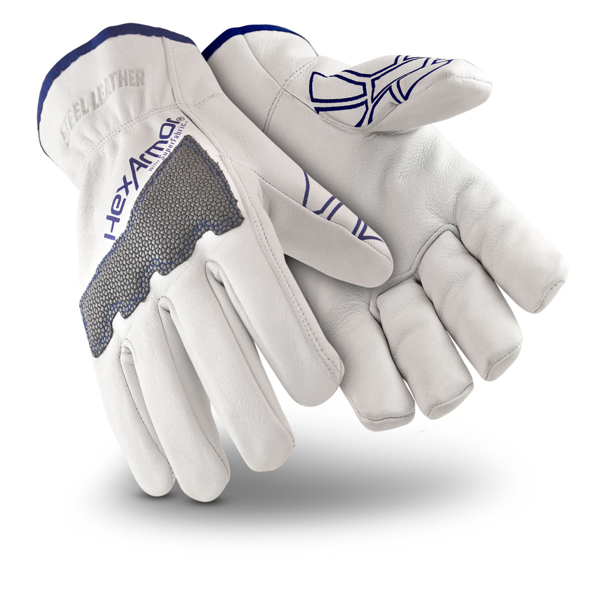 HexArmor® Large SteelLeather® SuperFabric® And Goatskin Heavy Duty Cut Resistant Gloves