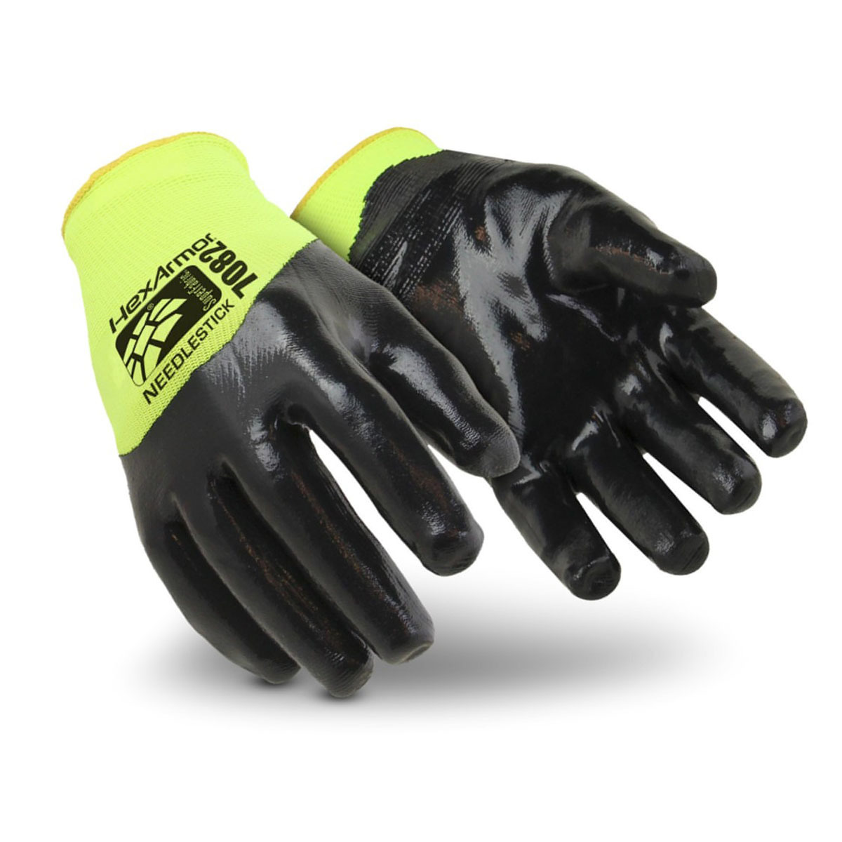 HexArmor® Medium SharpsMaster HV® SuperFabric® Cut Resistant Gloves With Flat Nitrile Three-Quarter Coated