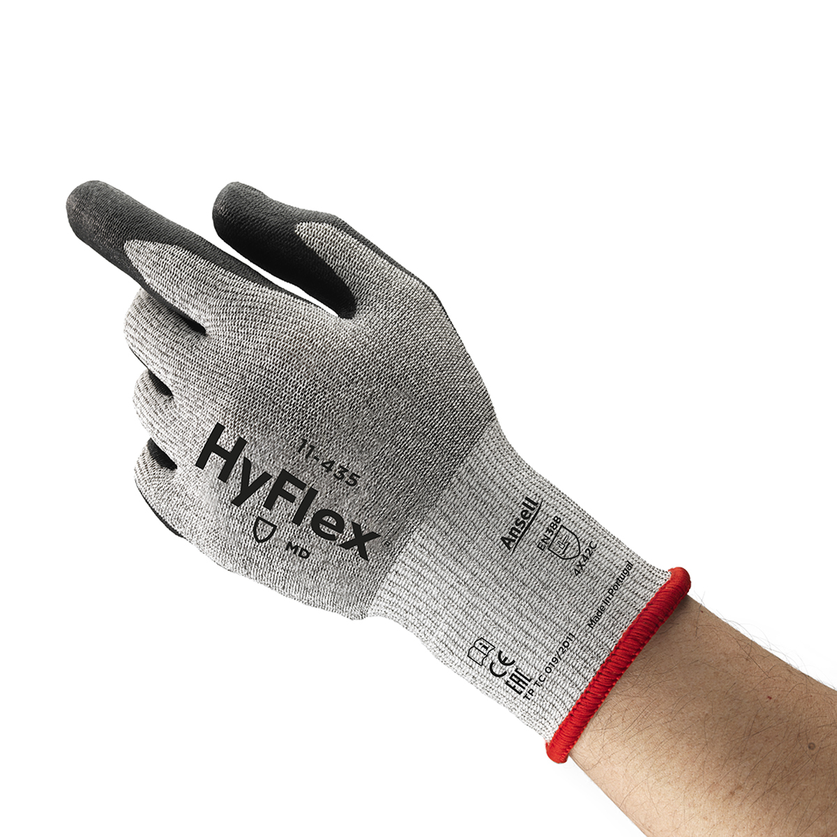 Ansell Size 11 HyFlex® 13 Gauge Nylon Lycra® Glass Fiber And DSM Dyneema® Cut Resistant Gloves With Polyurethane Coated Palm