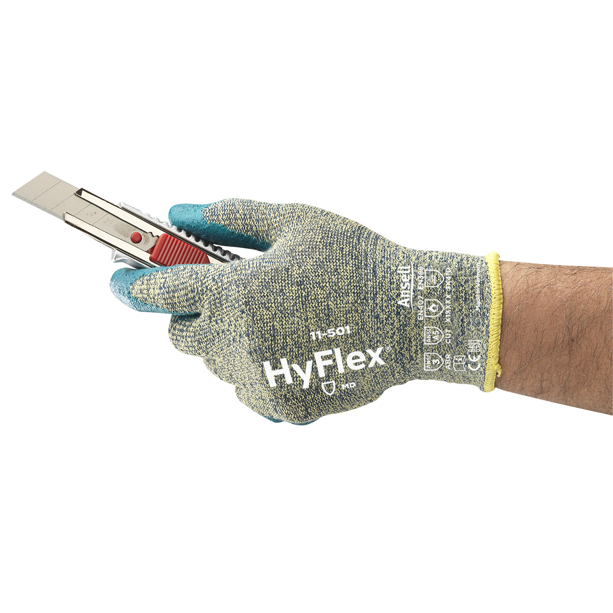 Ansell Size 11 HyFlex® 13 Gauge INTERCEPT™ Technology And DuPont™ Kevlar® Cut Resistant Gloves With Foam Nitrile Coated Palm