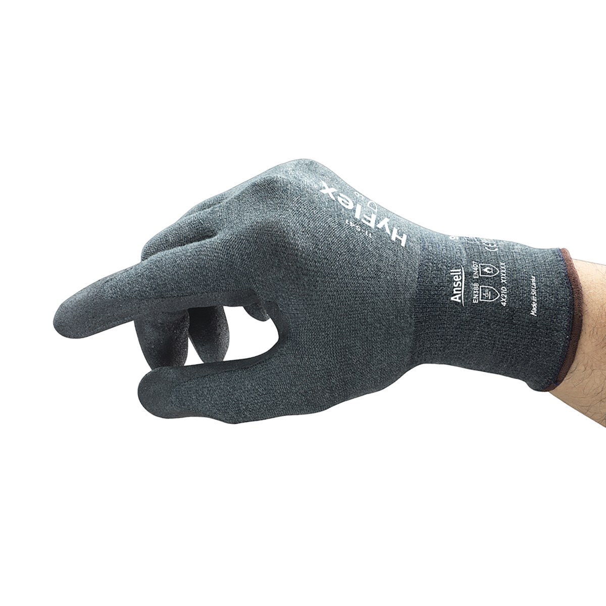 Ansell Size 9 HyFlex® 18 Gauge INTERCEPT™ Technology Cut Resistant Gloves With Nitrile Coated Palm