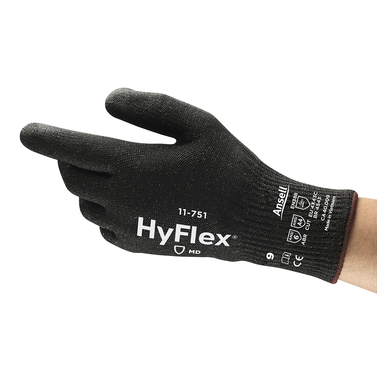 Ansell HyFlex® 10 Gauge INTERCEPT™ Technology Cut Resistant Gloves With Polyurethane Coated Palm