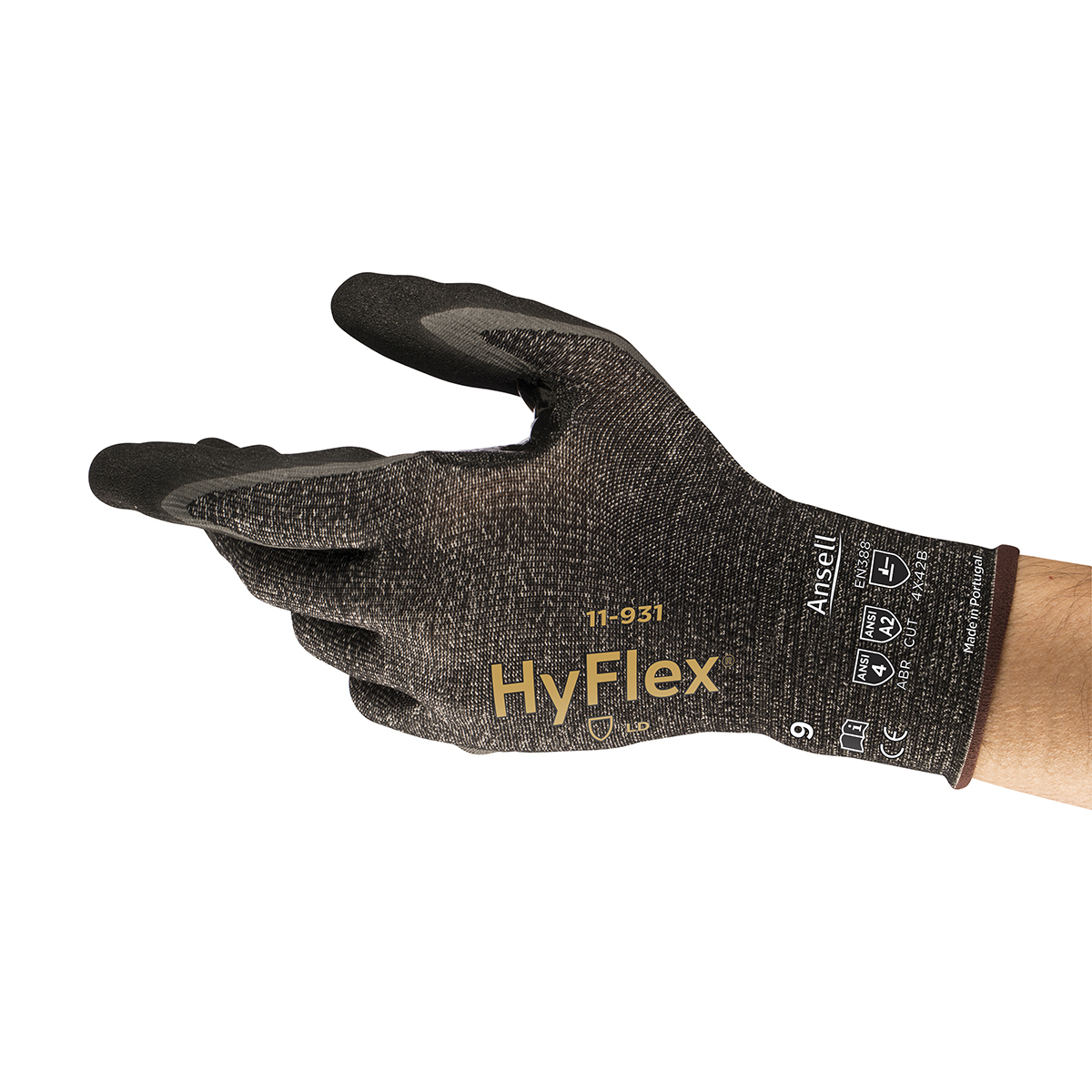 Ansell Size 11 HyFlex® 18 Gauge DSM Dyneema® Diamond Cut Resistant Gloves With Foam Nitrile Coated Palm And ANSELL GRIP™ TECHNOL
