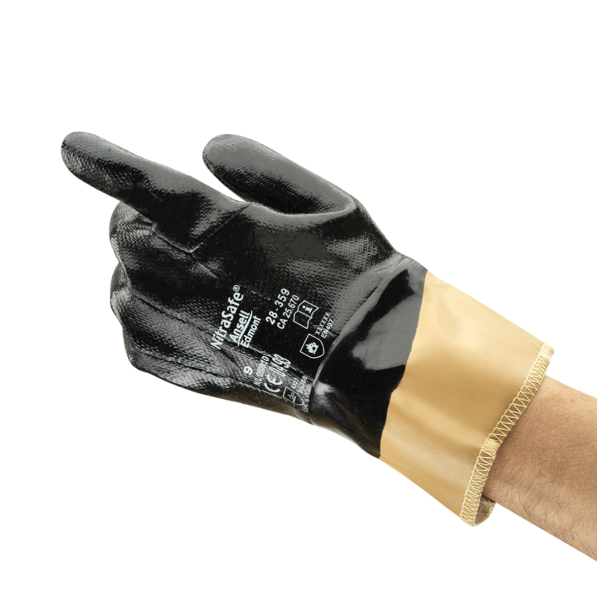 Ansell Size 10 Nitrasafe® DuPont™ Kevlar® Cut Resistant Gloves With Nitrile Full Coat Coating
